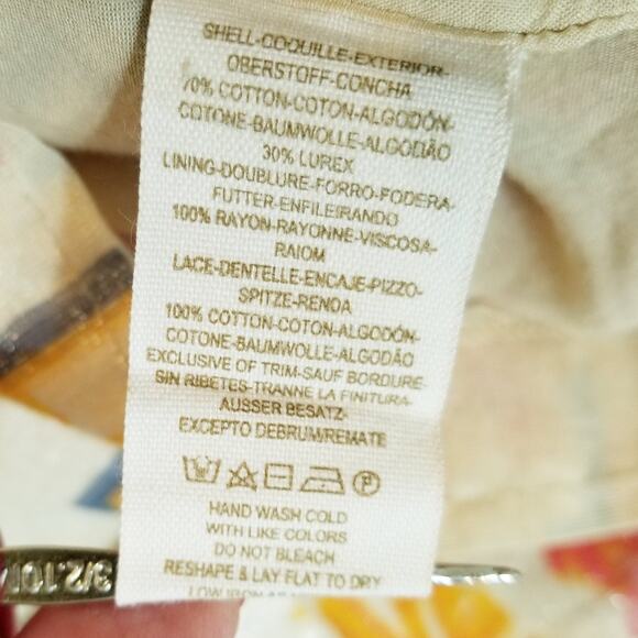 FREE PEOPLE Mini Spring Summer Sun Dress Cotton Blend Floral Zip Back Size 2 - Picture 6 of 7